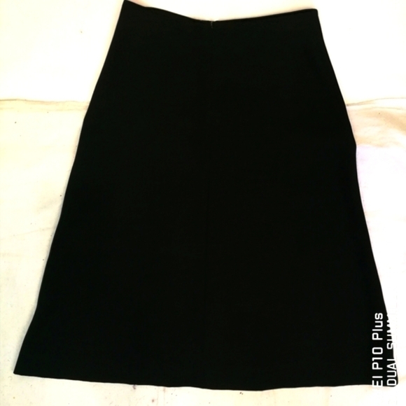 90s vintage black silver Disco embellished a-line stretch viscose skirt - Picture 2 of 9